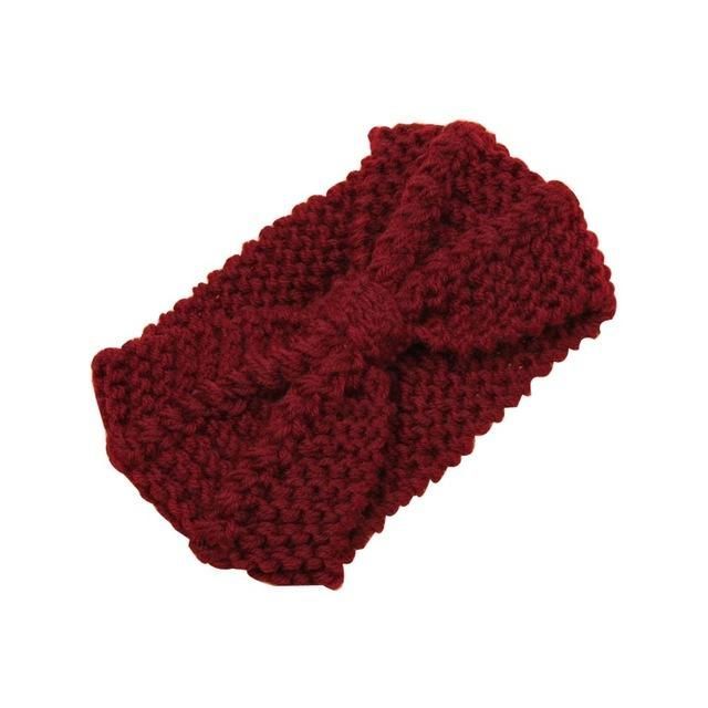 Women's Knitted Bow Headband PeekWise