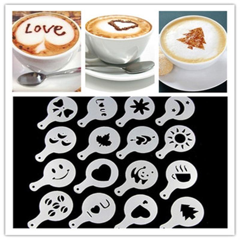 Latte Stencil Kit - 16 Piece Set