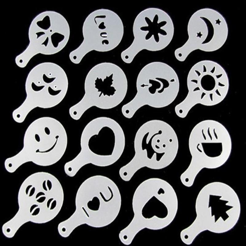 Latte Stencil Kit - 16 Piece Set