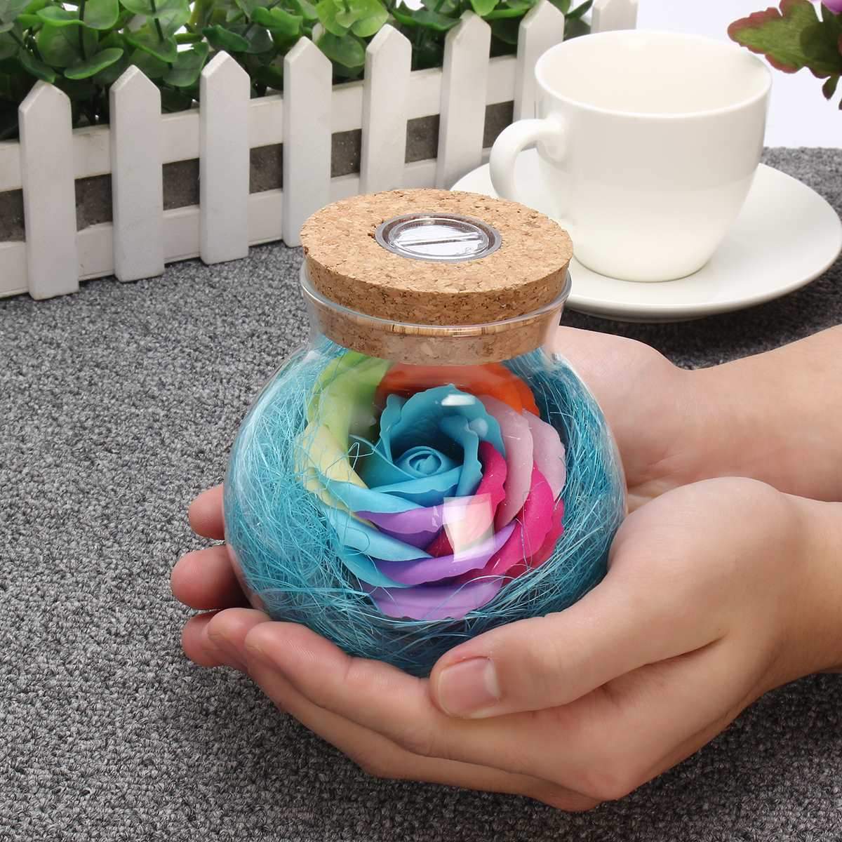 Bloom - LED Rose Bottle Lamp