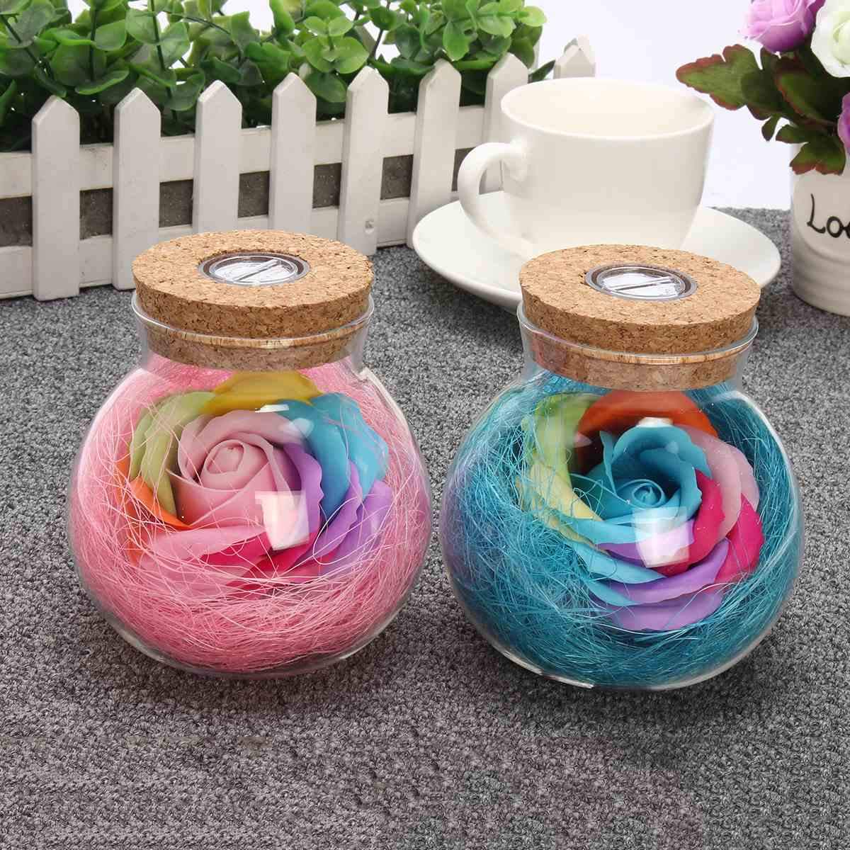 Bloom - LED Rose Bottle Lamp