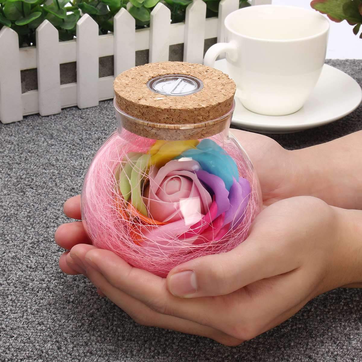 Bloom - LED Rose Bottle Lamp