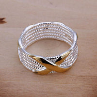 Thumbnail for Silver Plated Wrapped Crystal Ring