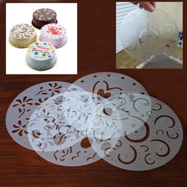 Betty - 4 Piece Set Cake Mold Stencil