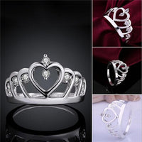 Thumbnail for Silver Princess Crown 925 Austrian Crystal Ring