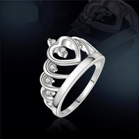 Thumbnail for Silver Princess Crown 925 Austrian Crystal Ring