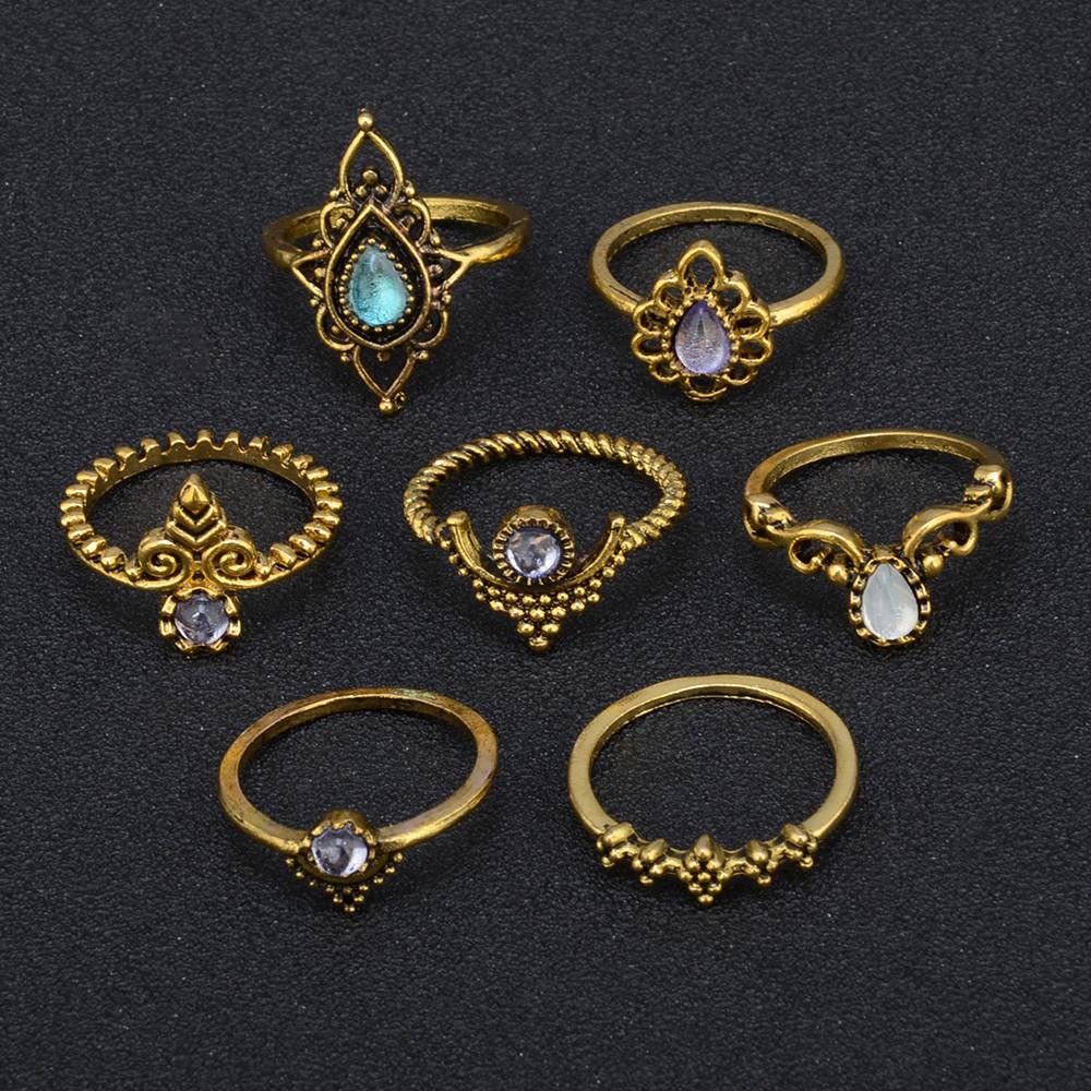 7 Piece Stack Vintage Rings