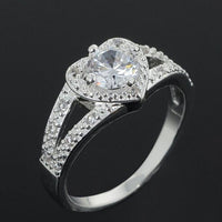 Thumbnail for Sterling Silver Crystal Heart Ring
