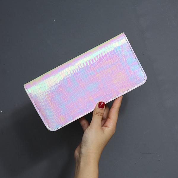 Hologram Effect Zipper Clutch Bag PeekWise