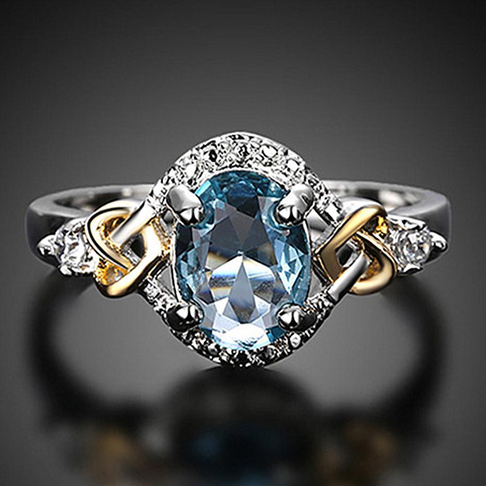 Silver Plated Alloy Crystal Ring