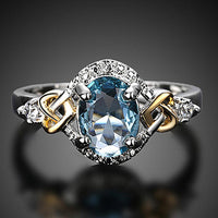 Thumbnail for Silver Plated Alloy Crystal Ring