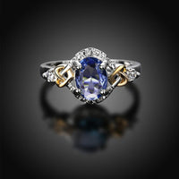 Thumbnail for Silver Plated Alloy Crystal Ring