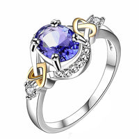 Thumbnail for Silver Plated Alloy Crystal Ring