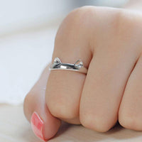 Thumbnail for Silver-Plated Cat Ring