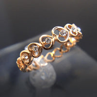 Thumbnail for Crystal Heart Chain Ring