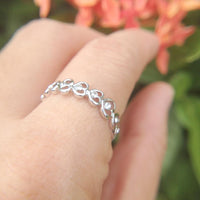 Thumbnail for Crystal Heart Chain Ring