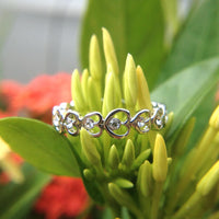 Thumbnail for Crystal Heart Chain Ring