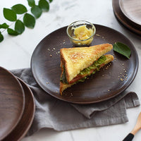 Thumbnail for Hand-Made Round Natural Wooden Plates