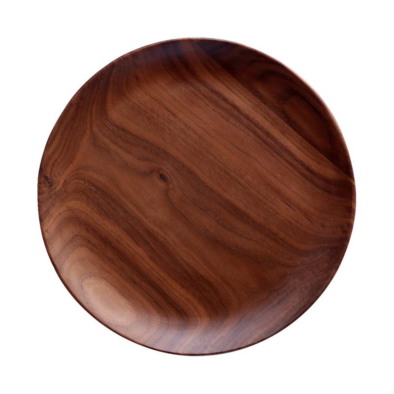 Hand-Made Round Natural Wooden Plates