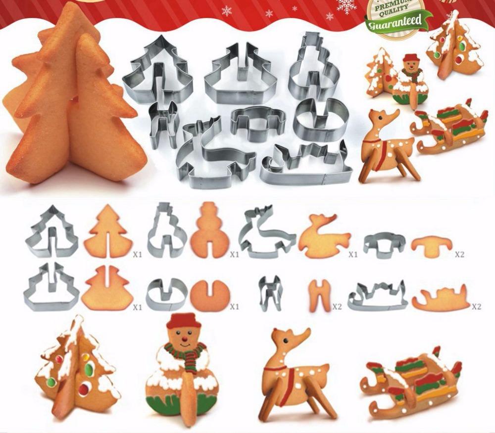 3D Christmas Gingerbread & Cookie Cutters