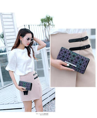 Thumbnail for Geometric Luminous Effect Clutch Bag PeekWise