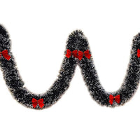 Thumbnail for Luxury Tinsel Garland Decorative Red Bows PeekWise