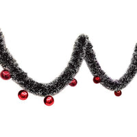 Thumbnail for Luxury Tinsel Garland Decorative Red Bows PeekWise