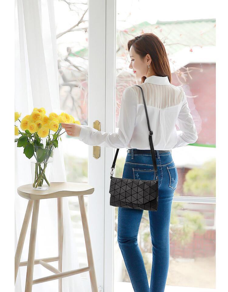 Abstract Geometric Matte Shoulder Bag