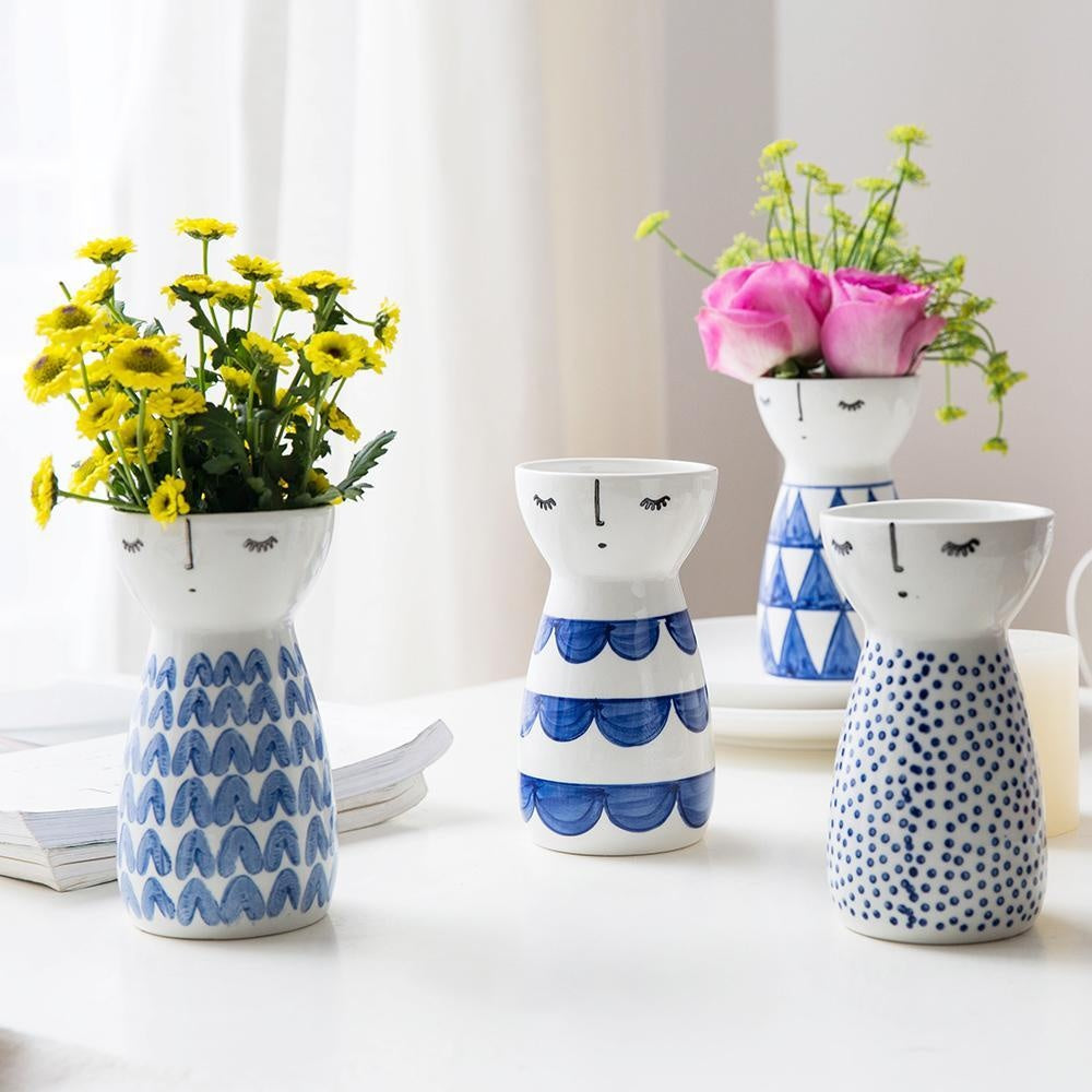 Cute Girl Flower Vase PeekWise