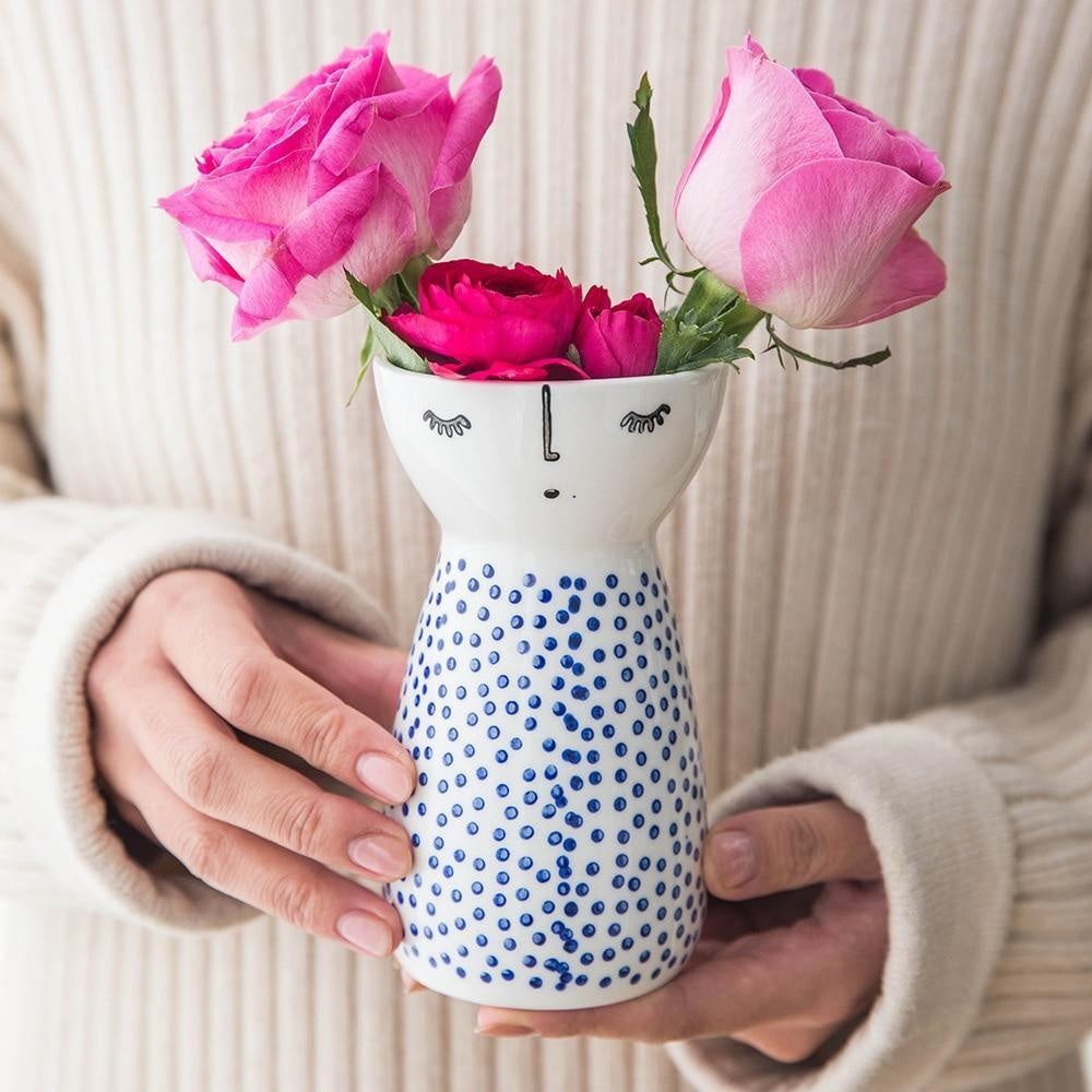 Cute Girl Flower Vase PeekWise