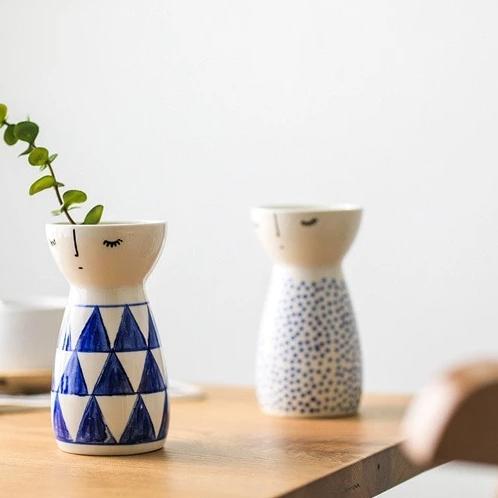 Cute Girl Flower Vase PeekWise