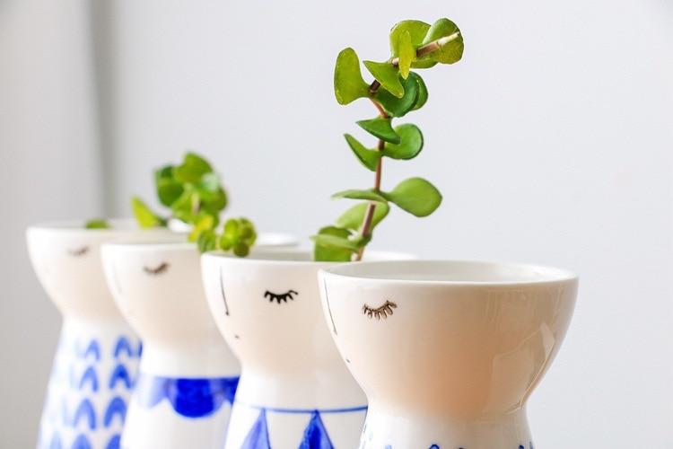 Cute Girl Flower Vase PeekWise