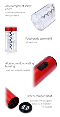 Thumbnail for Electric Cordless Wine Bottle Opener PeekWise