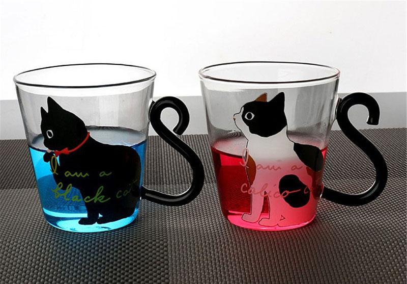 Meow - Glass Cat Mug