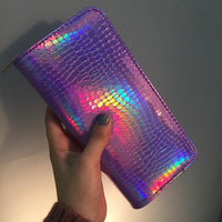 Thumbnail for Hologram Effect Zipper Clutch Bag PeekWise