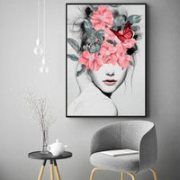 Thumbnail for Flower Girl Portrait Canvas Painting PeekWise