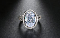 Thumbnail for Oval Cut 6ct CZ Ring