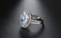 Thumbnail for Oval Cut 6ct CZ Ring