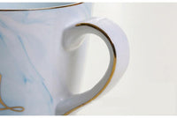 Thumbnail for Marble Porcelain Mr & Mrs Coffee Mugs