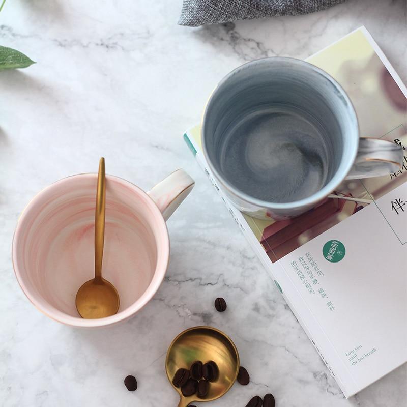 Marble Porcelain Mr & Mrs Coffee Mugs