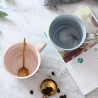 Thumbnail for Marble Porcelain Mr & Mrs Coffee Mugs