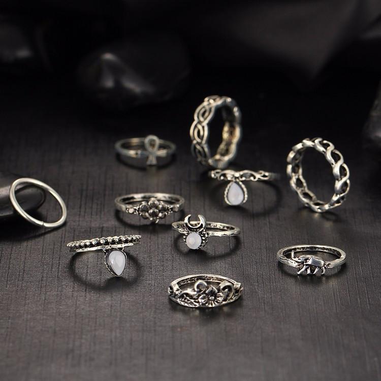 Bohemian Ring Stack - 10 Ring Set