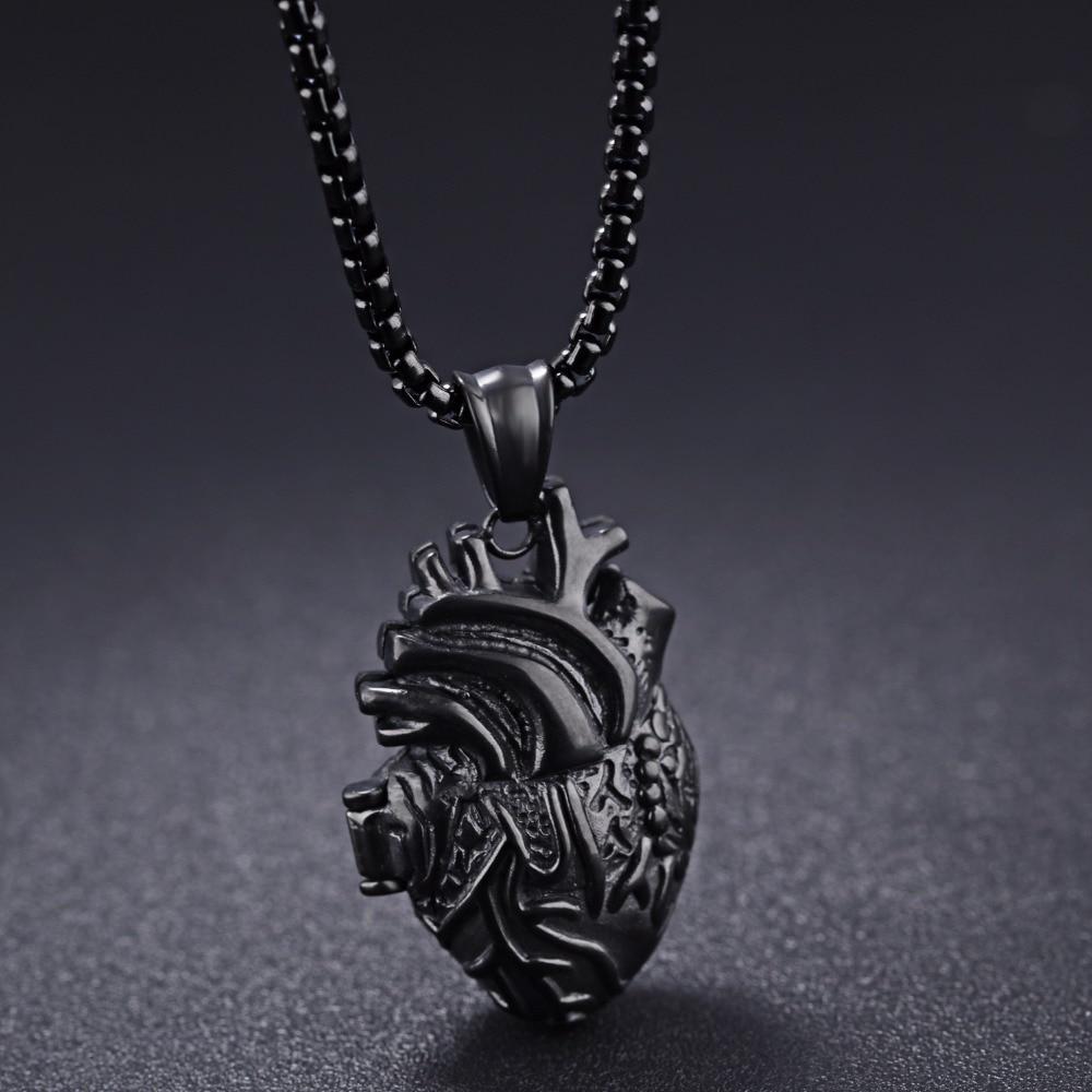 3D Anatomically Correct Heart Charm Necklace