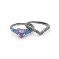 Thumbnail for Two Piece Fire Opal Ring Stack