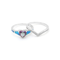 Thumbnail for Two Piece Fire Opal Ring Stack