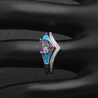 Thumbnail for Two Piece Fire Opal Ring Stack