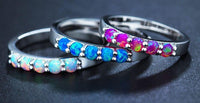 Thumbnail for Simple Colored Fire Opal Rings