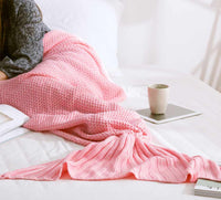 Thumbnail for Mermaid Tail Blanket - Knitted Handmade, Warm and Soft
