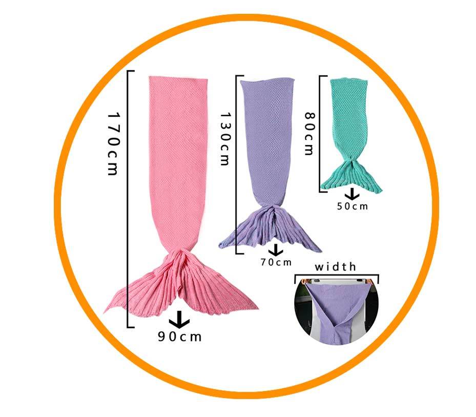 Mermaid Tail Blanket - Knitted Handmade, Warm and Soft