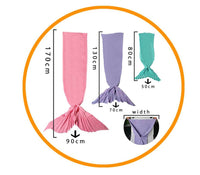 Thumbnail for Mermaid Tail Blanket - Knitted Handmade, Warm and Soft